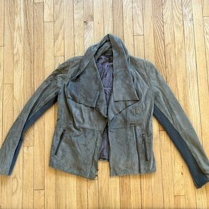 Blue Grey Suede Vince Jacket